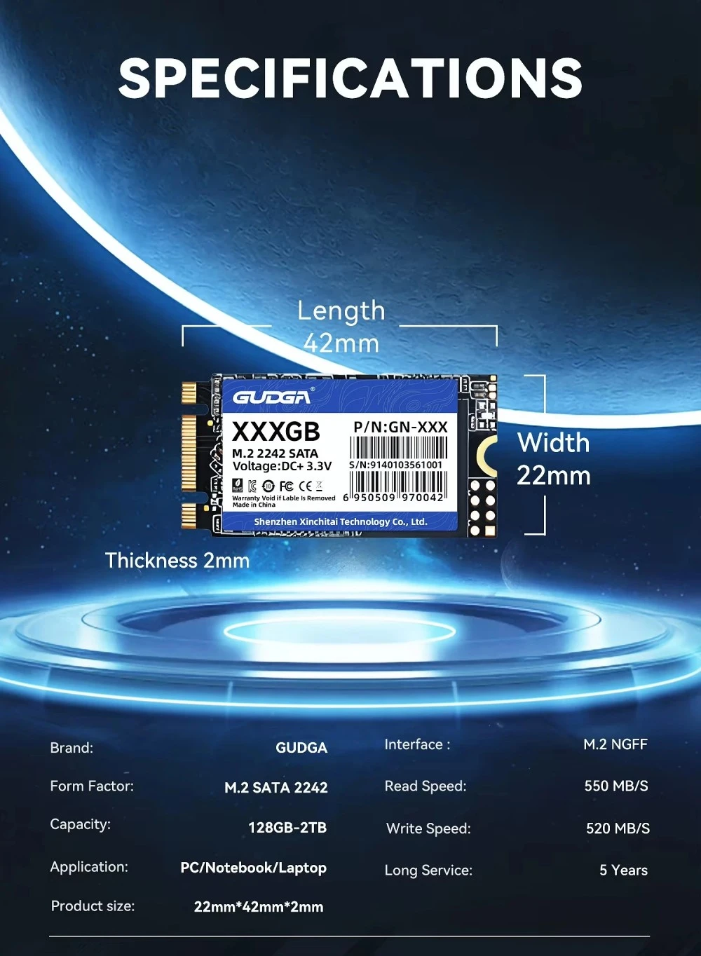 M.2 2242 SATA SSD